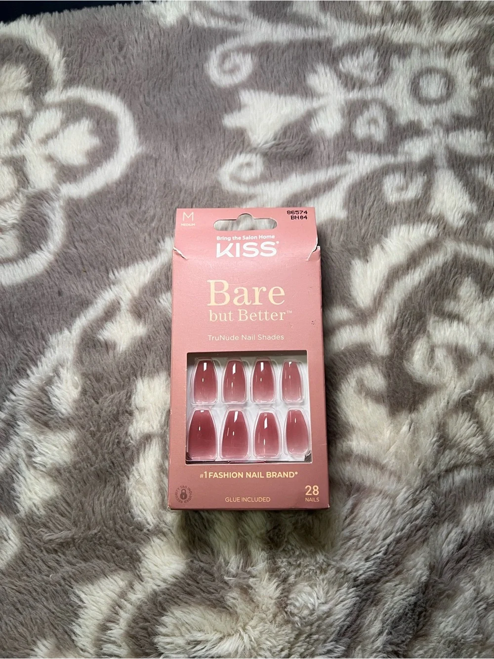 KISS Bare But Better TruNude Press-On Nails – Pink Nude | Medium